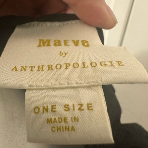 ANTHROPOLOGIE MAEVE Size one size Kimono Eyelet Black Tie Tassels Neck Arm - Picture 9 of 11